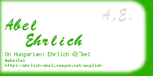 abel ehrlich business card